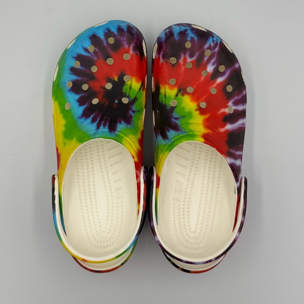 Crocs Unisex Classic Tie-Dye Graphic Clogs Men’s 10 Women’s 12 - Picture 7 of 10